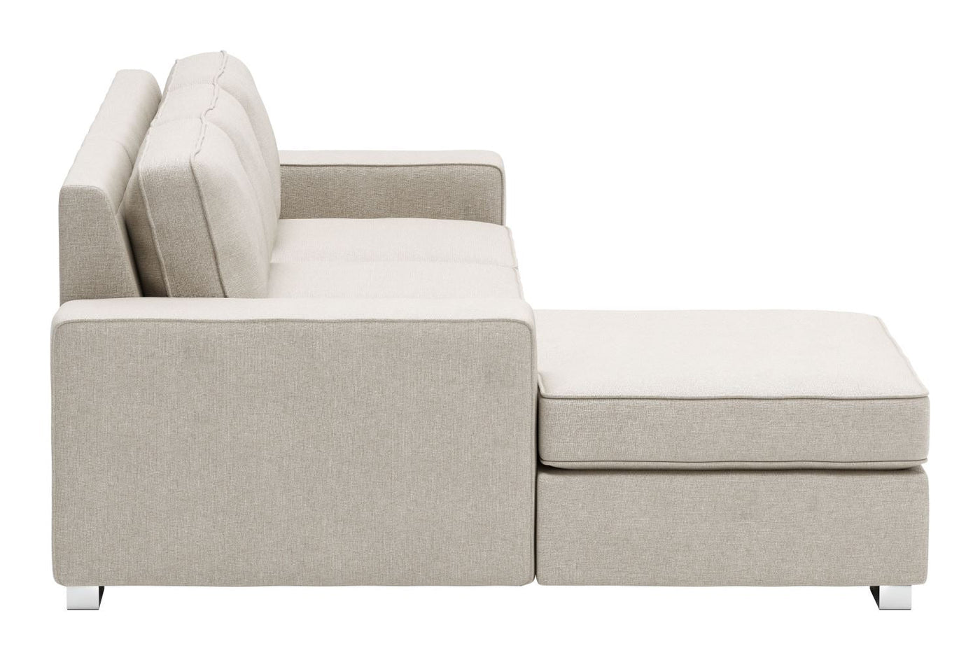 Algarve Linen Look Sectional with Reversible Chaise - Beige
