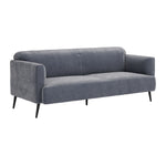Sagres Velvet Sofa - Washed Grey / Blue