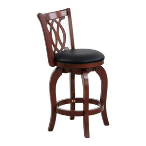 Cora Counter Height Stool - Black, Brown Cherry