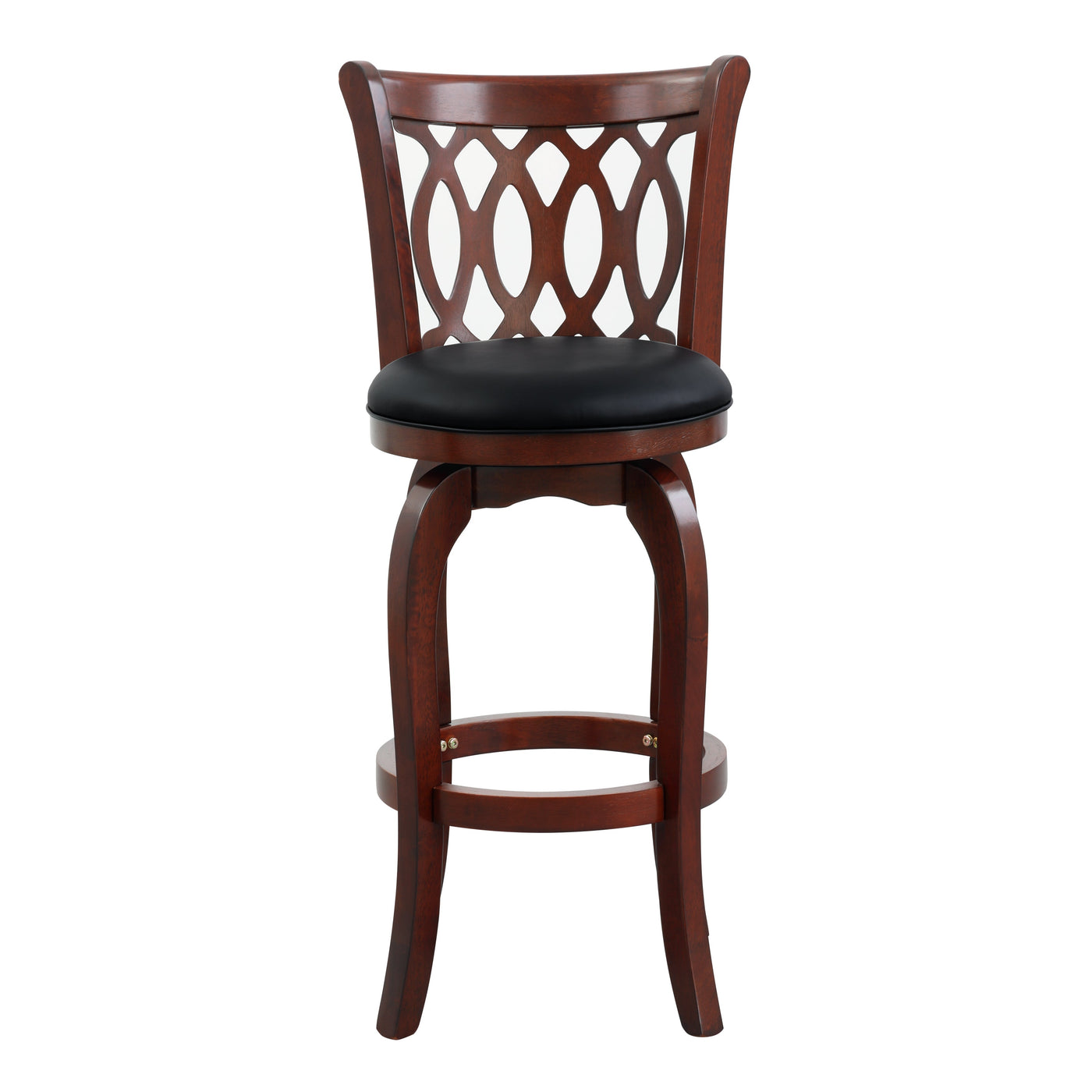 Cora Bar Height Stool - Black, Brown Cherry