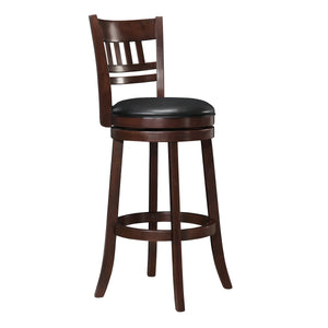 Carly Bar Height Stool - Black, Brown Cherry