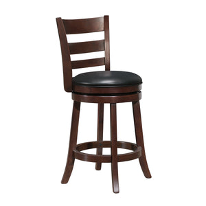 Carina Counter Height Stool - Black, Brown Cherry