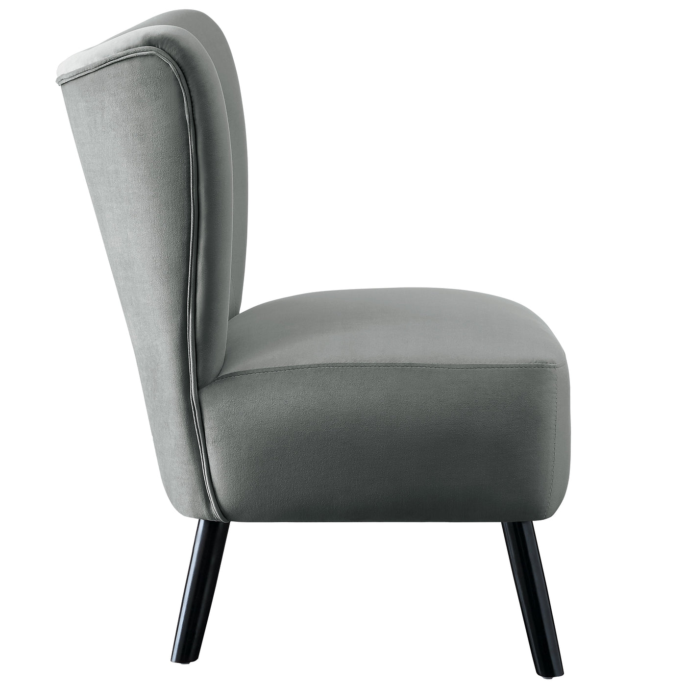 Mimi Accent Chair - Grey Velvet