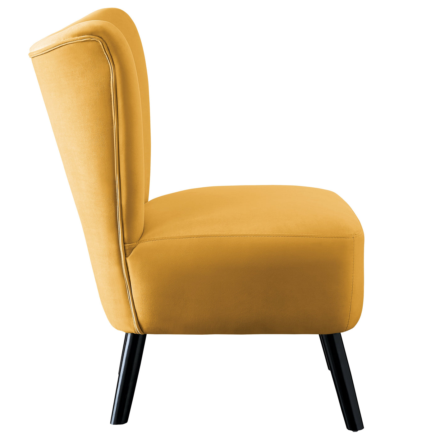 Mimi Accent Chair - Yellow Velvet