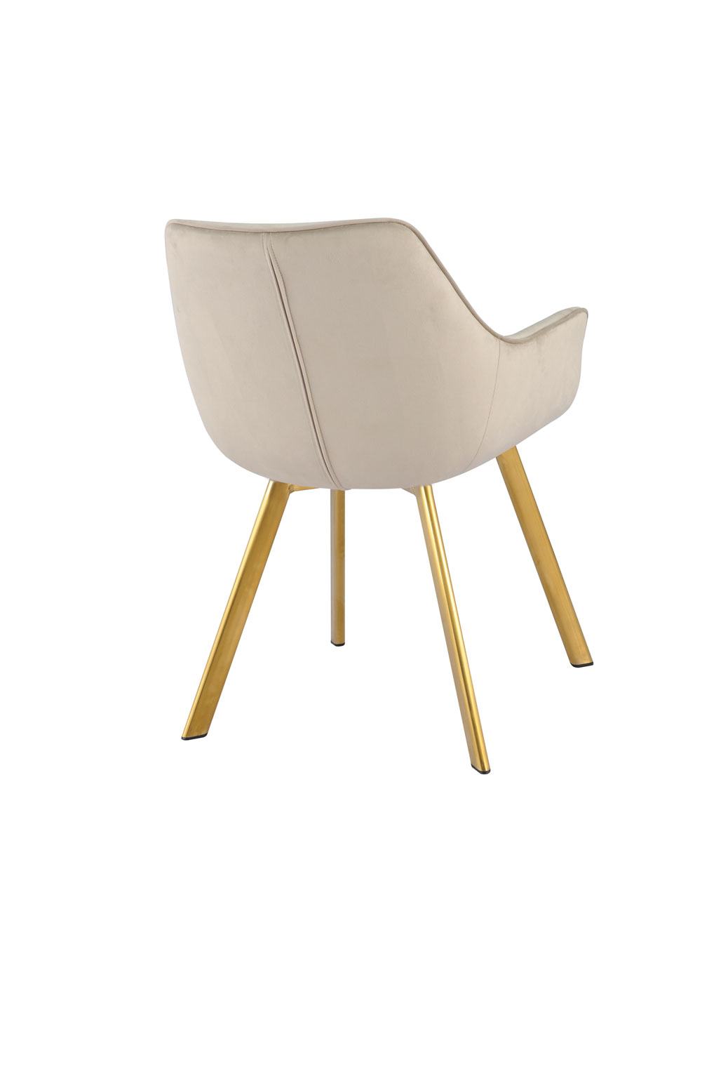 Ayami Dining Arm Chair - Beige, Gold