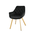 Ayami Dining Arm Chair - Black, Gold