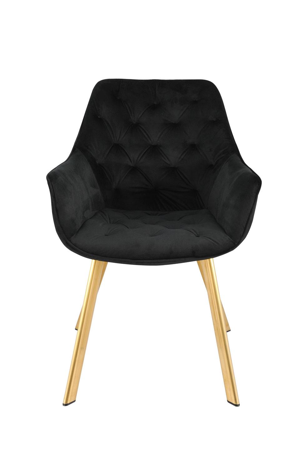 Ayami Dining Arm Chair - Black, Gold
