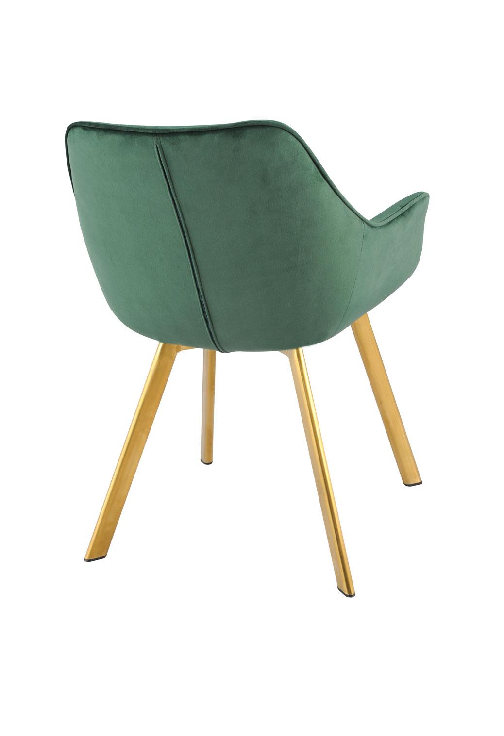 Ayami Dining Arm Chair - Green, Gold