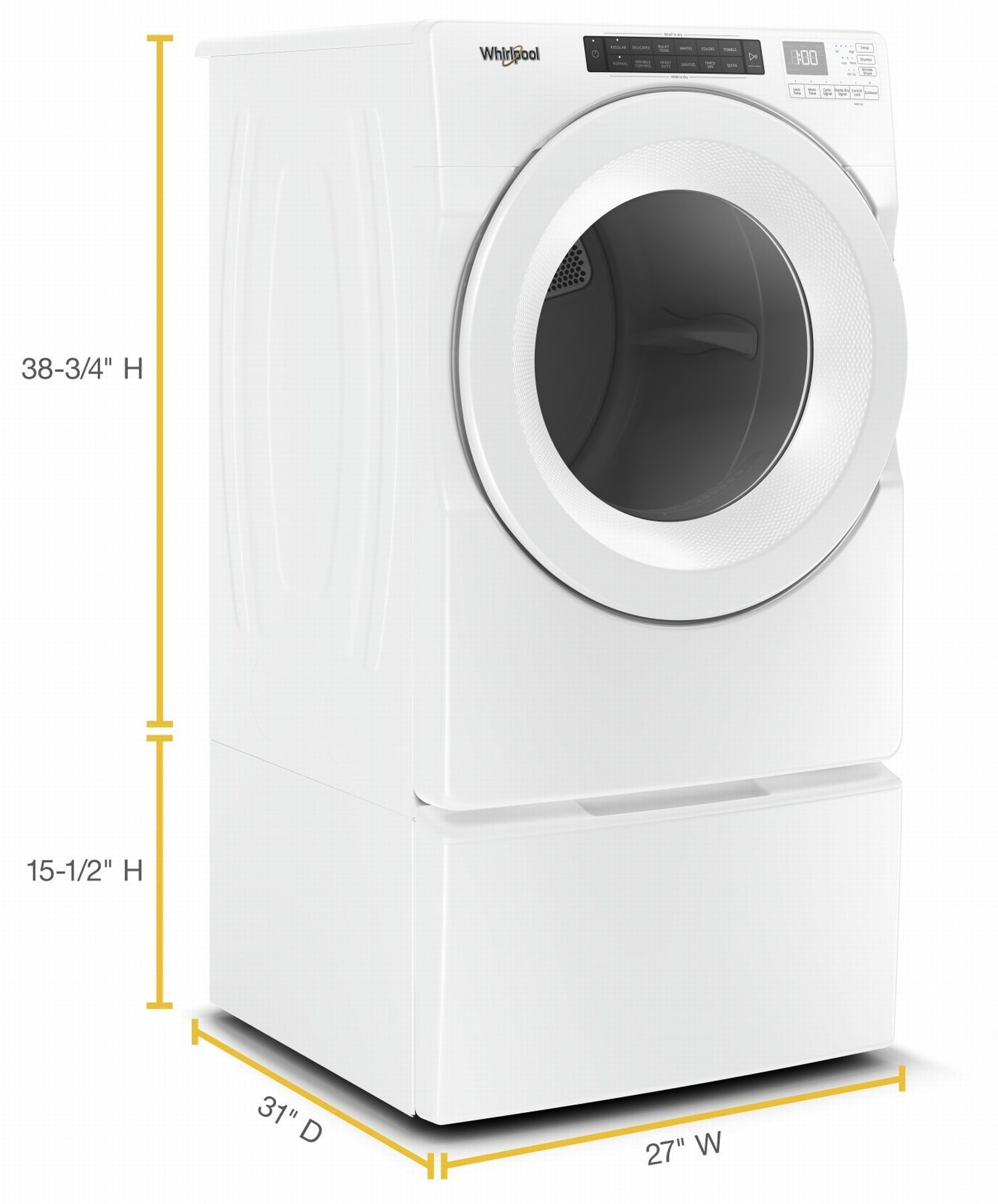 Whirlpool White Gas Dryer (7.4 Cu.Ft.) - WGD5620HW
