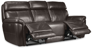 Stallion Dual Power Reclining Sofa - Dark Grey