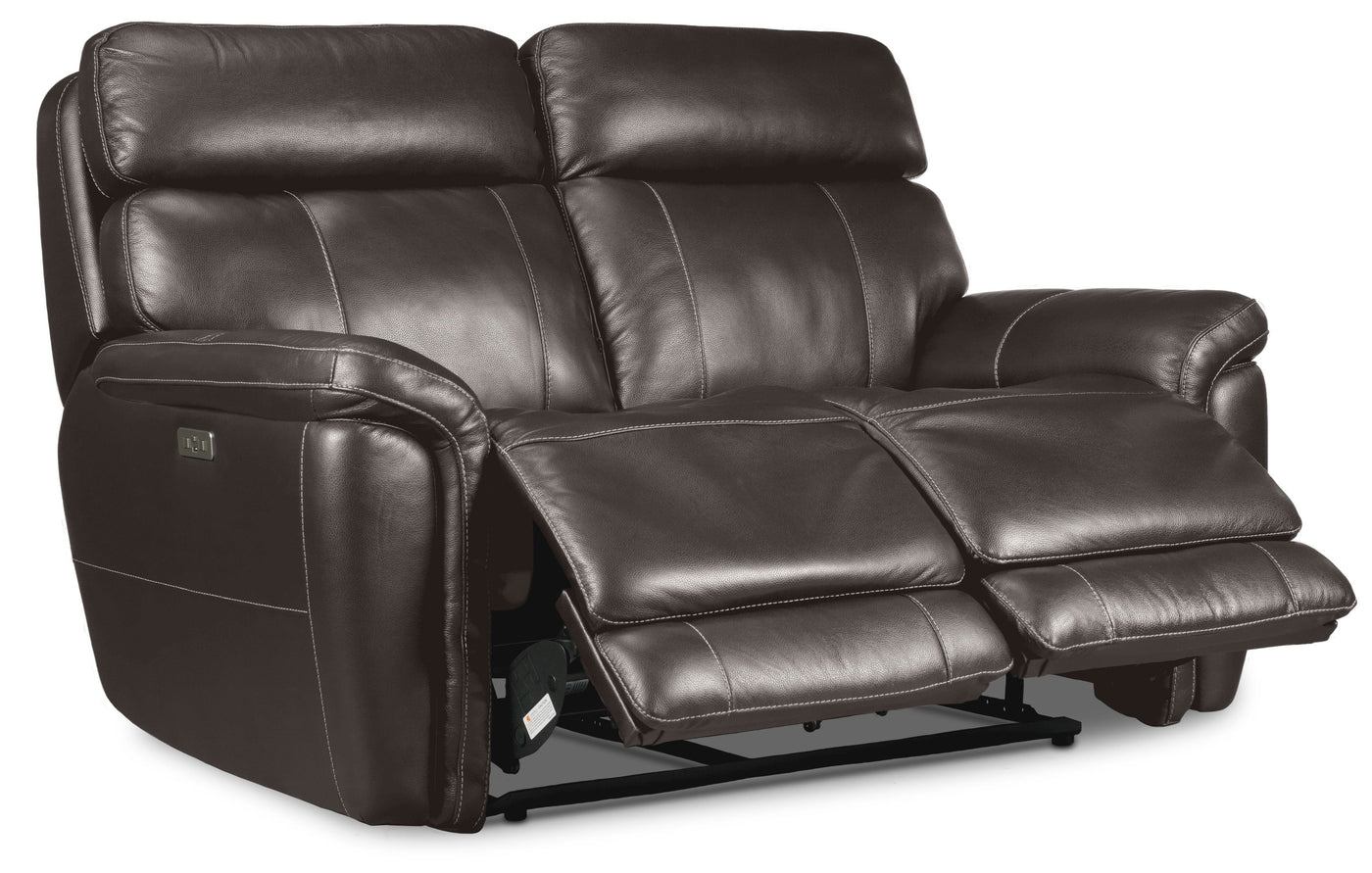Stallion Dual Power Reclining Sofa and Loveseat Set - Dark Grey