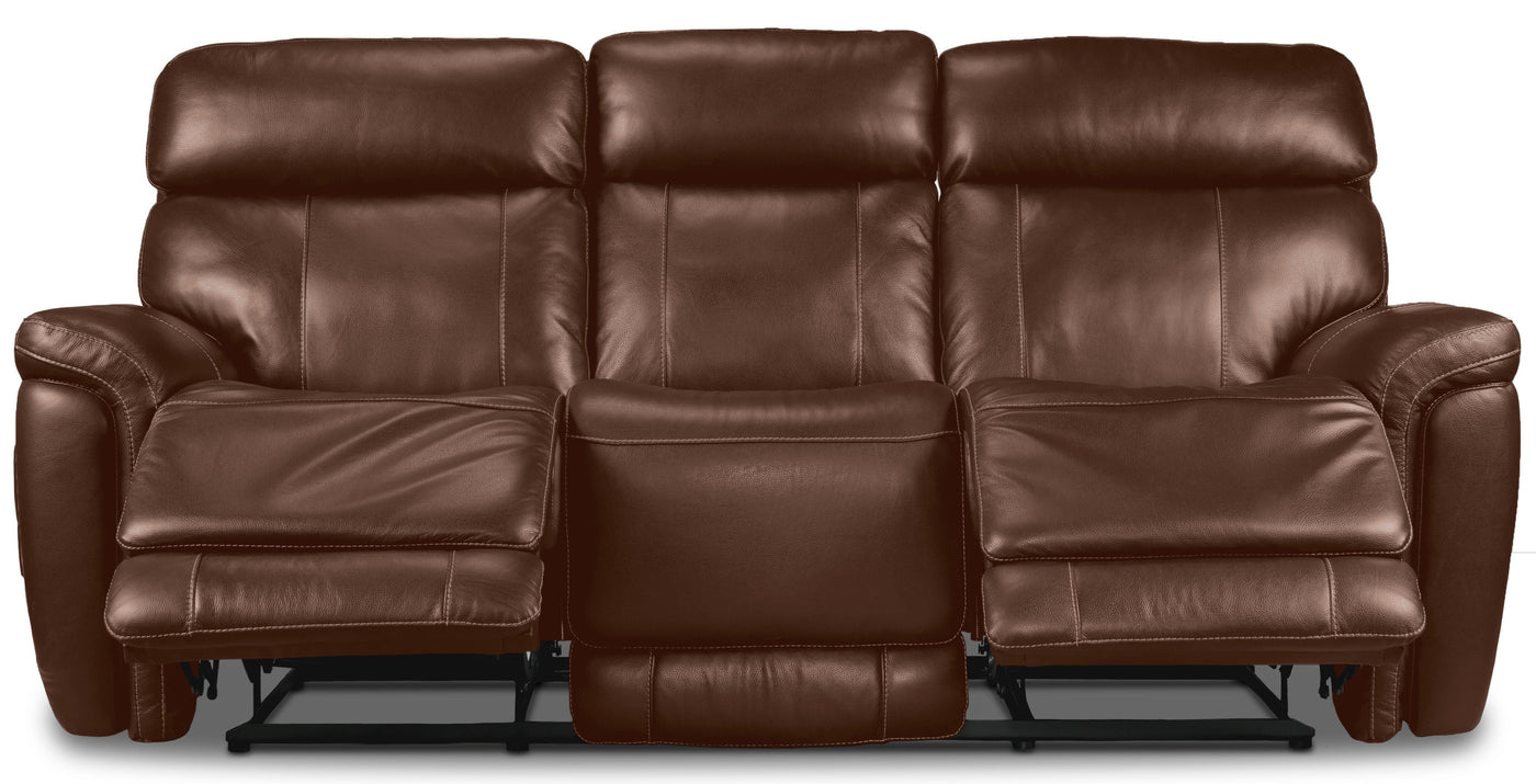 Stallion Dual Power Reclining Sofa - Chestnut
