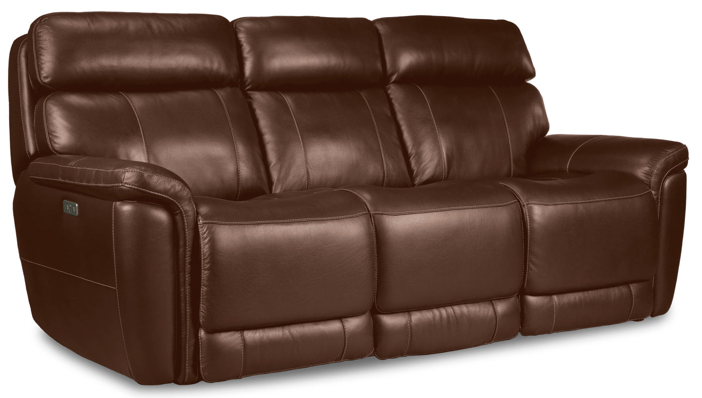 Stallion Dual Power Reclining Sofa, Loveseat and Chair Set - Chestnut