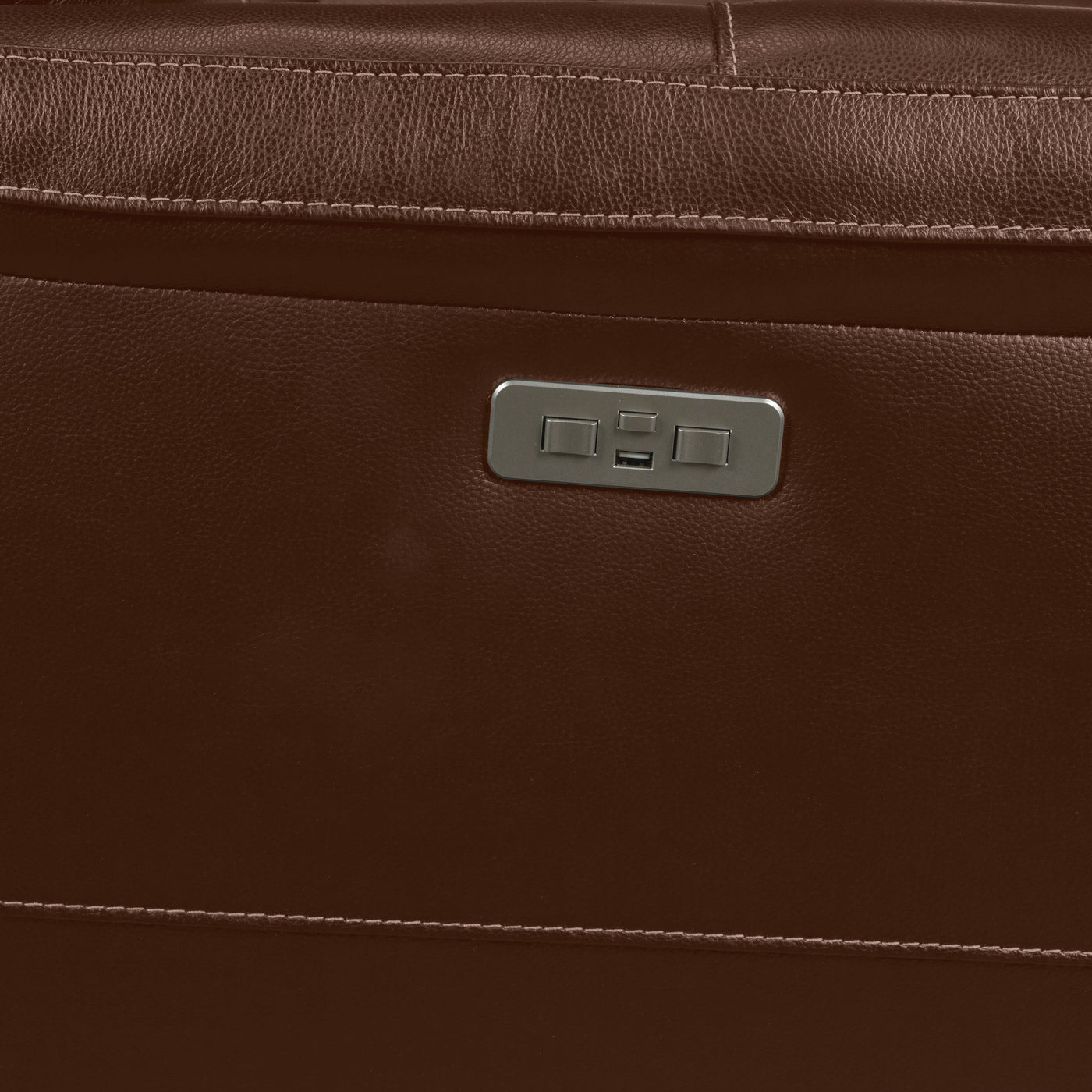 Stallion Dual Power Reclining Sofa - Chestnut