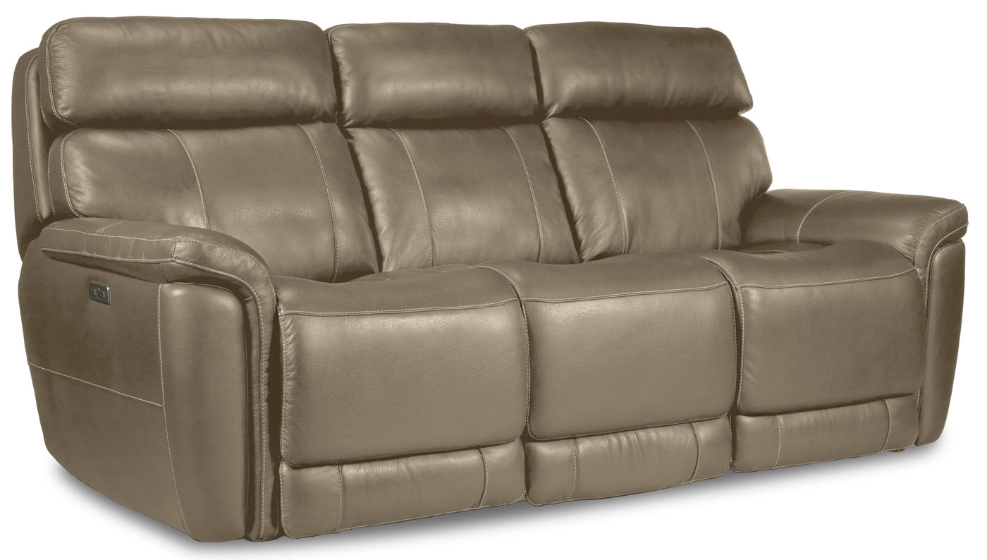 Stallion Dual Power Reclining Sofa - Pebble