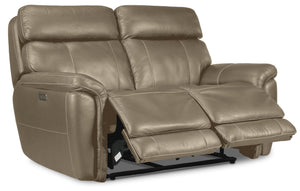 Stallion Dual Power Reclining Loveseat - Pebble