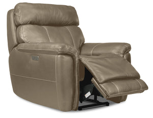 Stallion Dual Power Recliner - Pebble