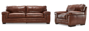Stampede 2 Pc. Living Room Package w/ Chair - Cognac