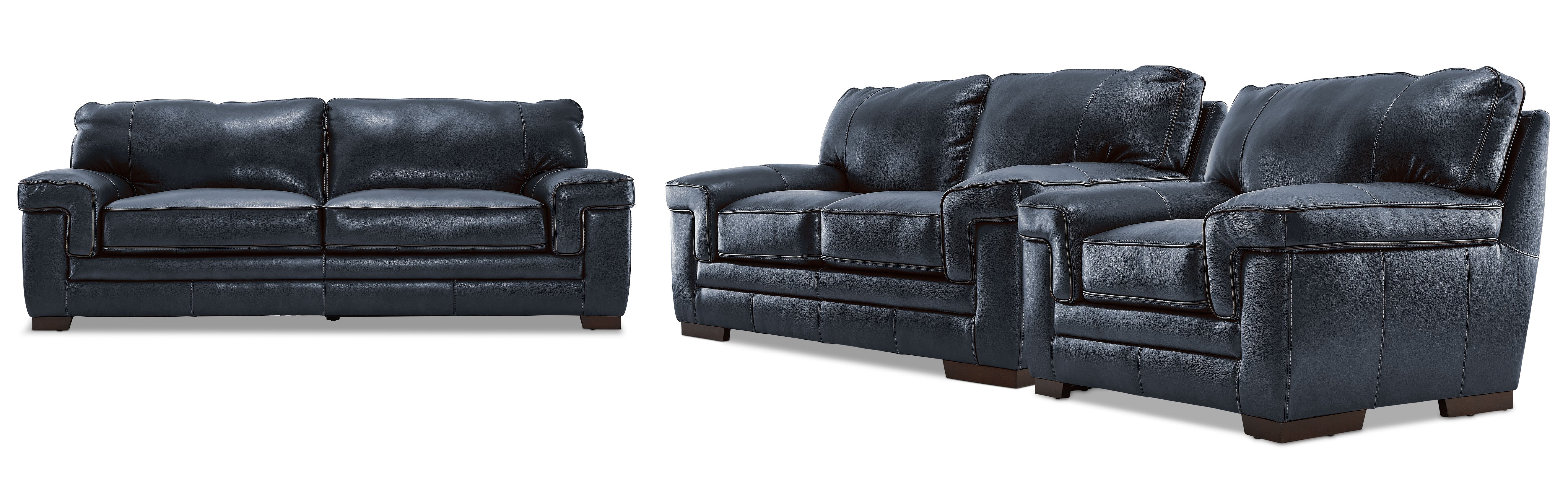 Stampede 3 Pc. Living Room Package - Cobalt