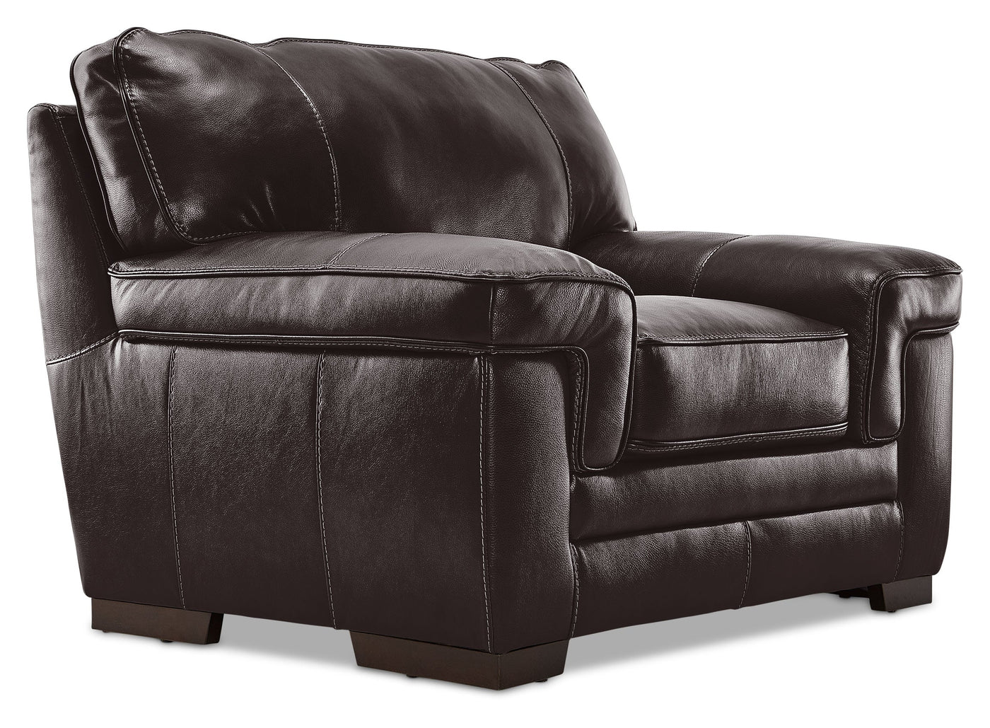 Stampede 2 Pc. Leather Living Room Package w/ Chair - Coffee