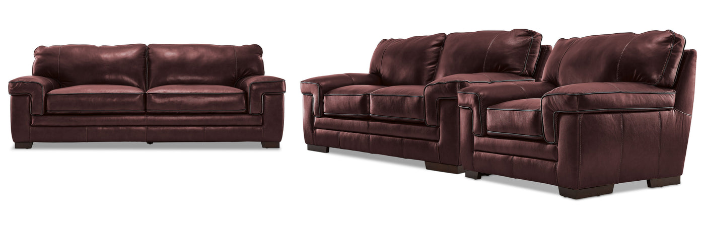 Stampede 3 Pc. Living Room Package - Salsa