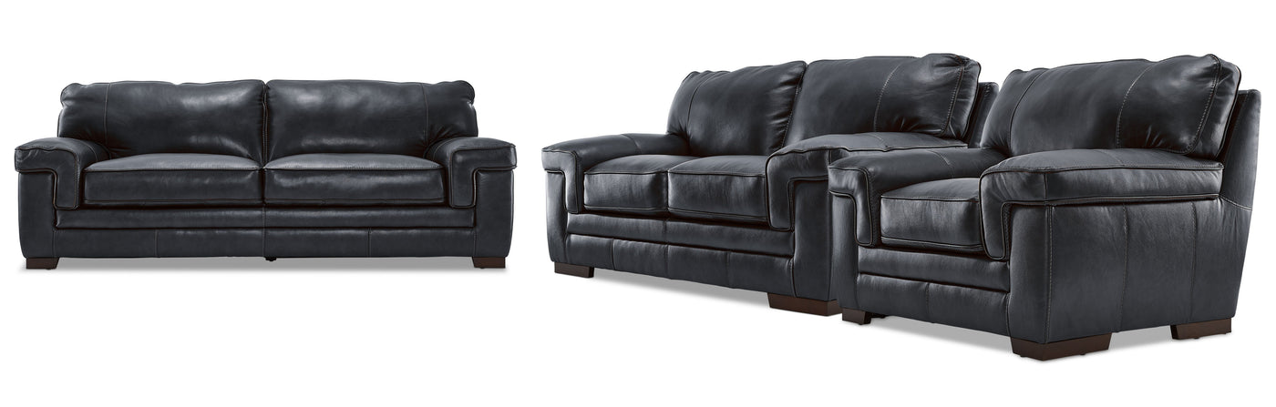 Stampede 3 Pc. Living Room Package - Charcoal