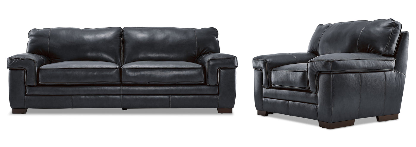 Stampede 2 Pc. Living Room Package w/ Chair - Charcoal