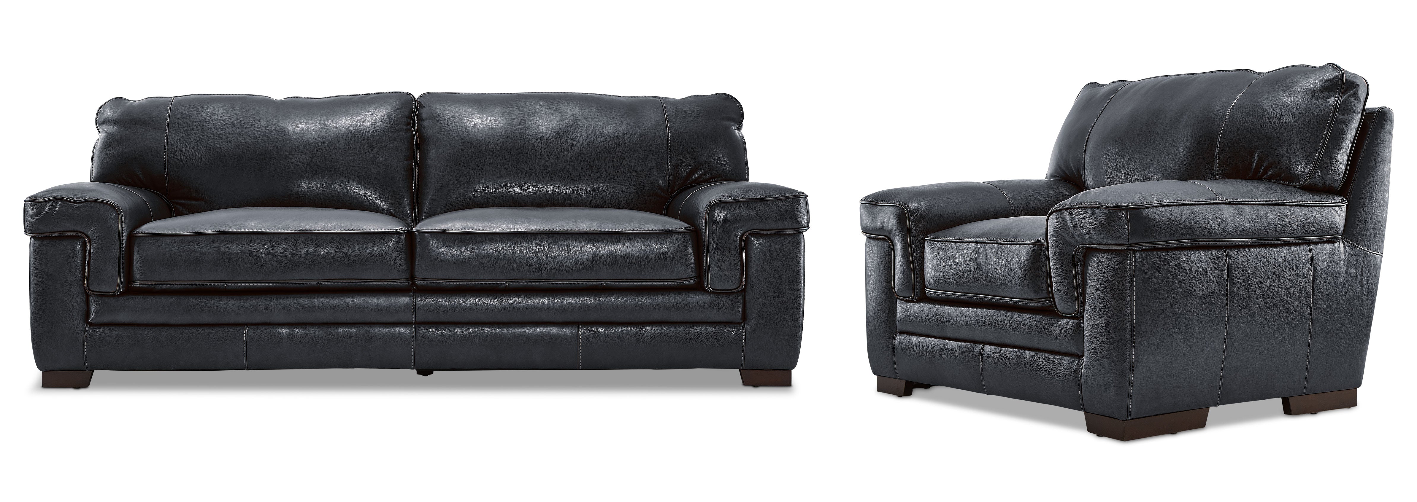 Stampede 2 Pc. Living Room Package w/ Chair - Charcoal