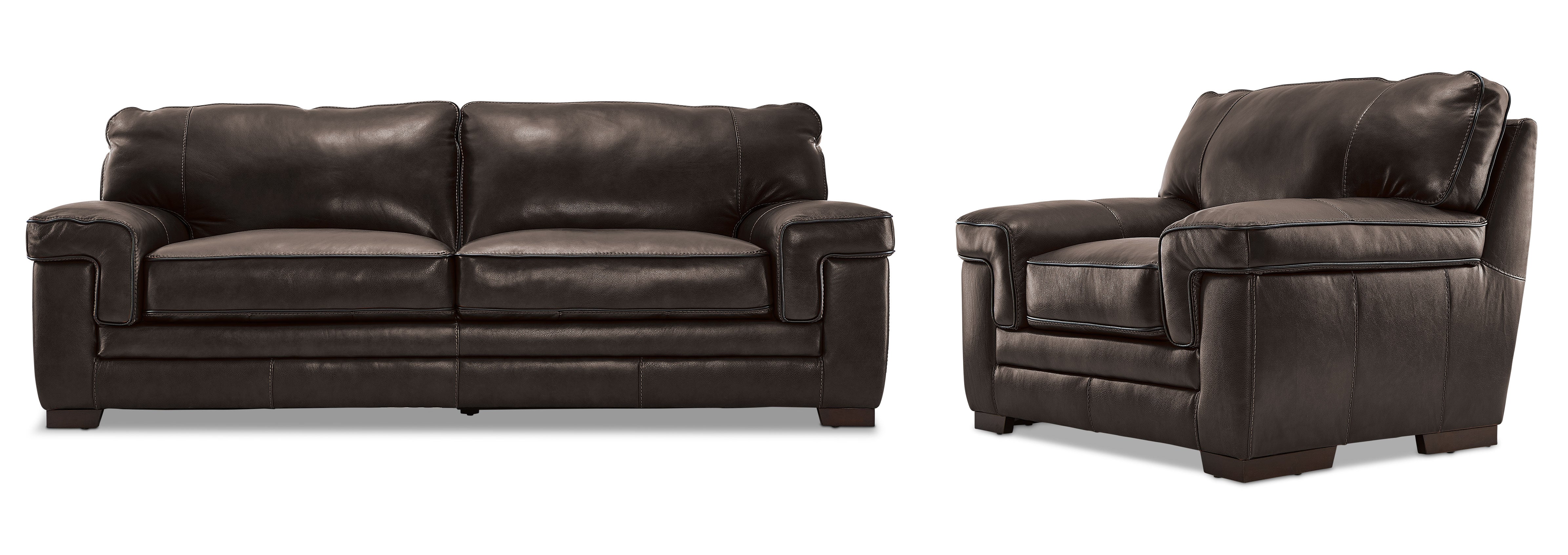 Stampede 2 Pc. Living Room Package w/ Chair - Hazelnut