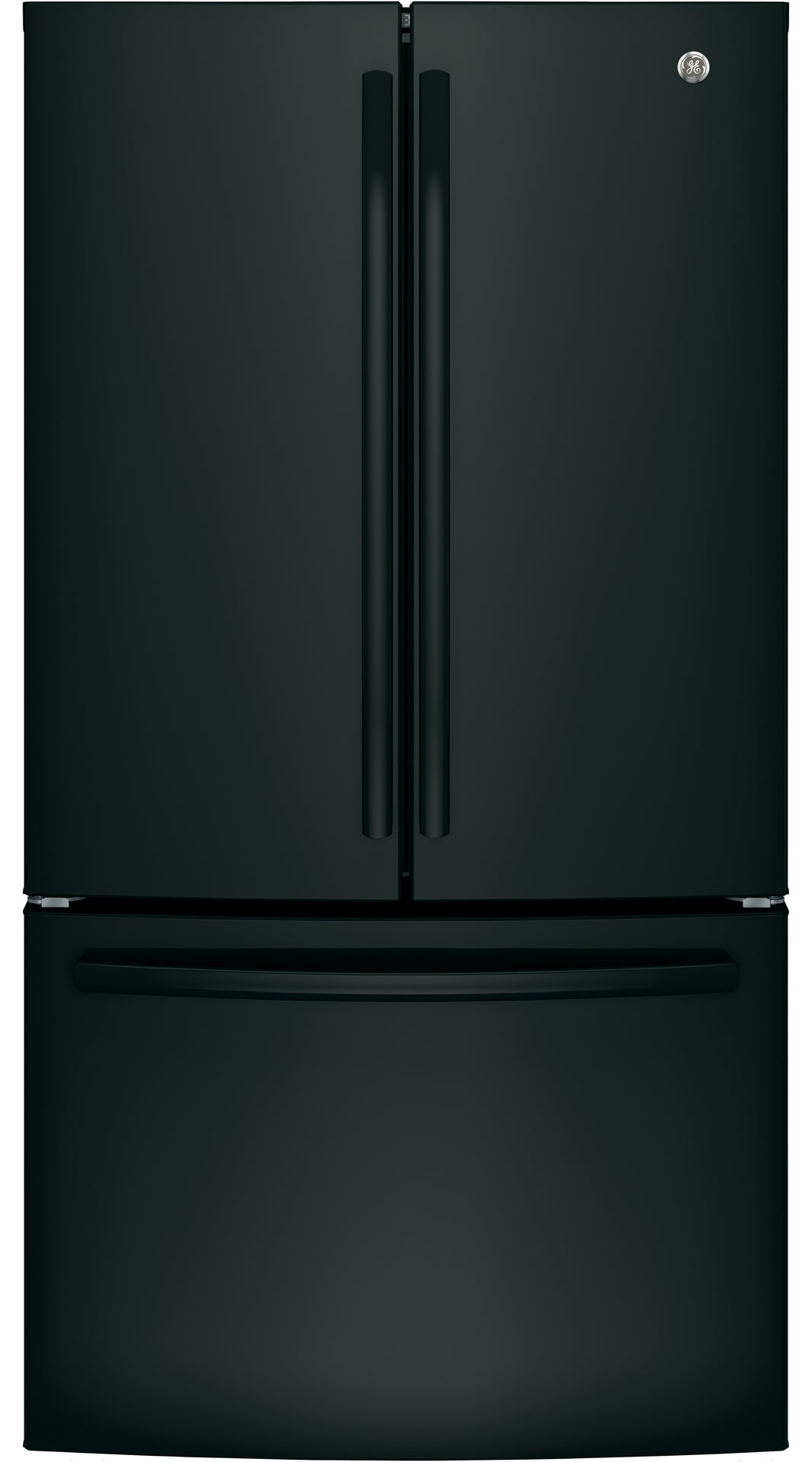GE Black Counter-Depth French Door Refrigerator (18.6 Cu. Ft.) - GWE19JGLBB