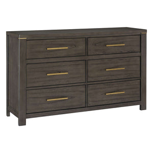 Amara 6 Drawer Dresser - Greyish Brown