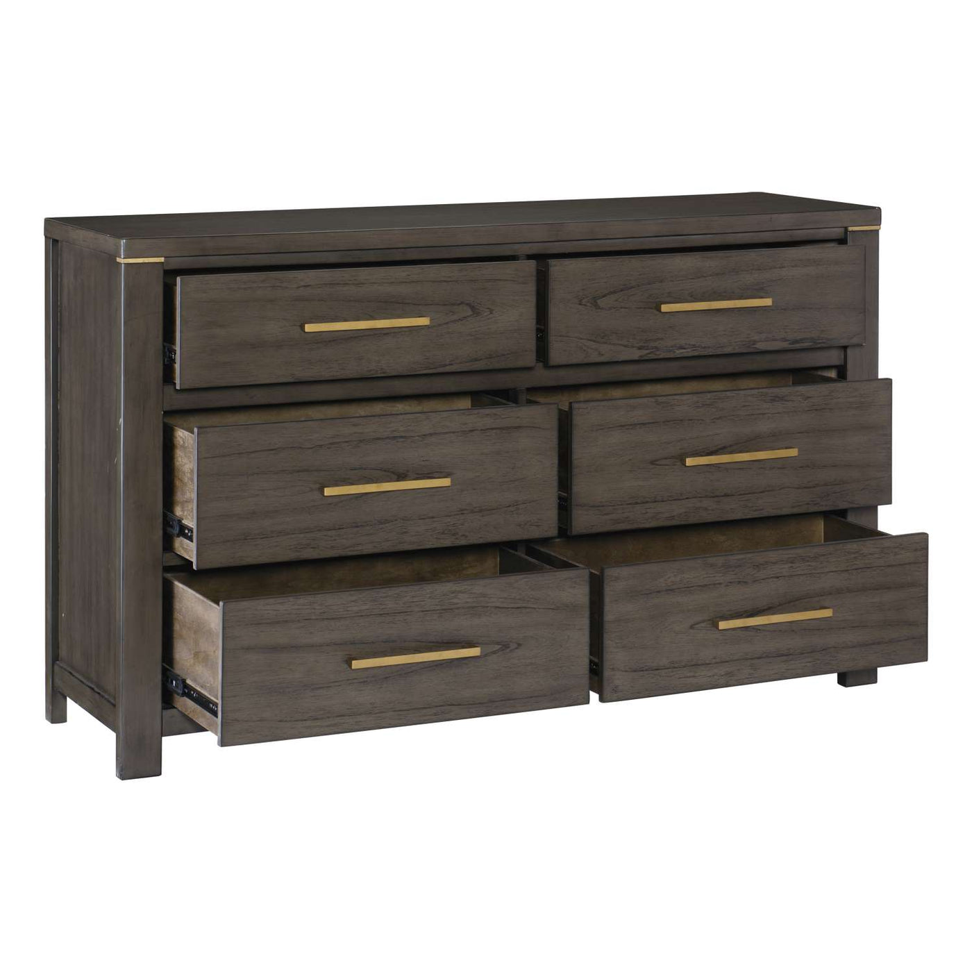 Amara 6 Drawer Dresser - Greyish Brown