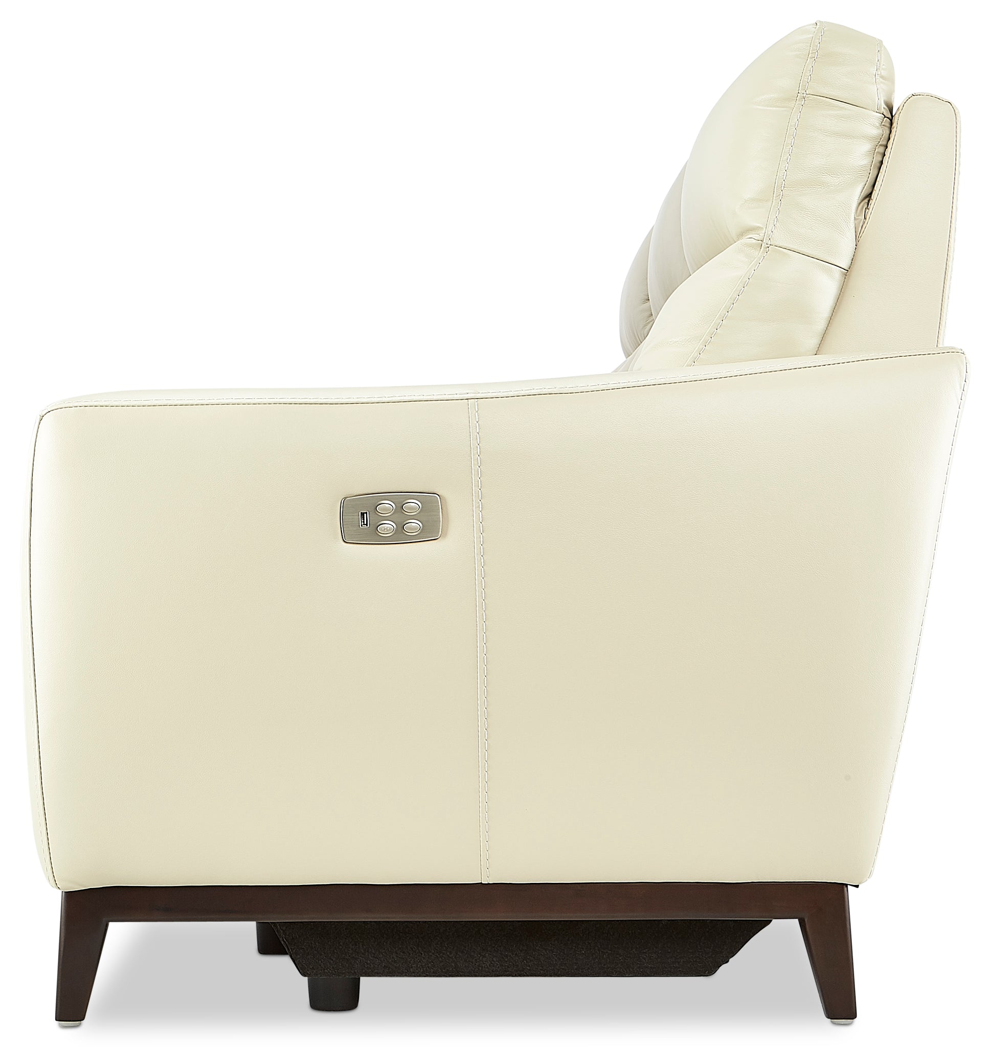 Wexner Dual Power Reclining Leather Sofa - Colby Stone