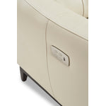 Wexner Dual Power Reclining Leather Loveseat - Colby Stone