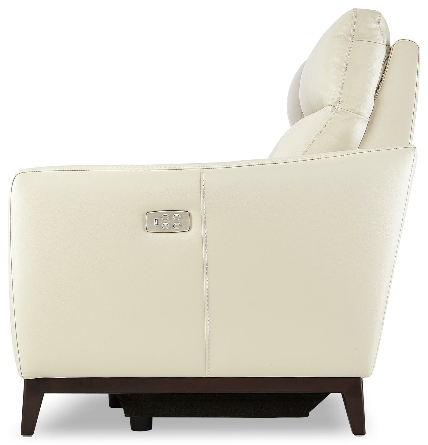 Wexner Dual Power Reclining Leather Loveseat - Colby Stone