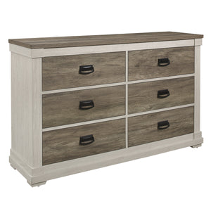 Rayne 6 Drawer Dresser - Weathered Grey