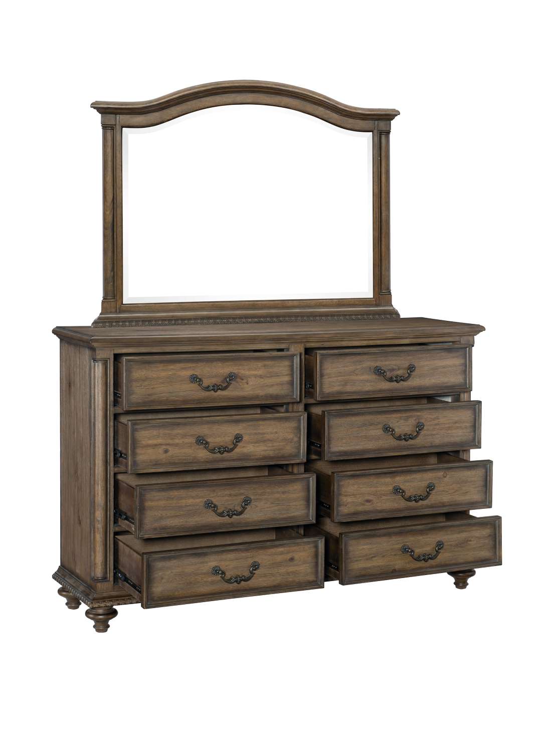 Rachelle 6-Piece King Bedroom Package - Pecan