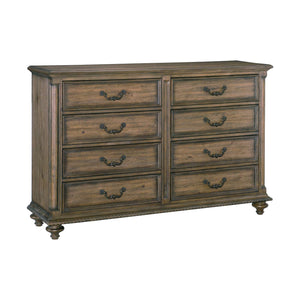 Rachelle 8 Drawer Dresser - Pecan