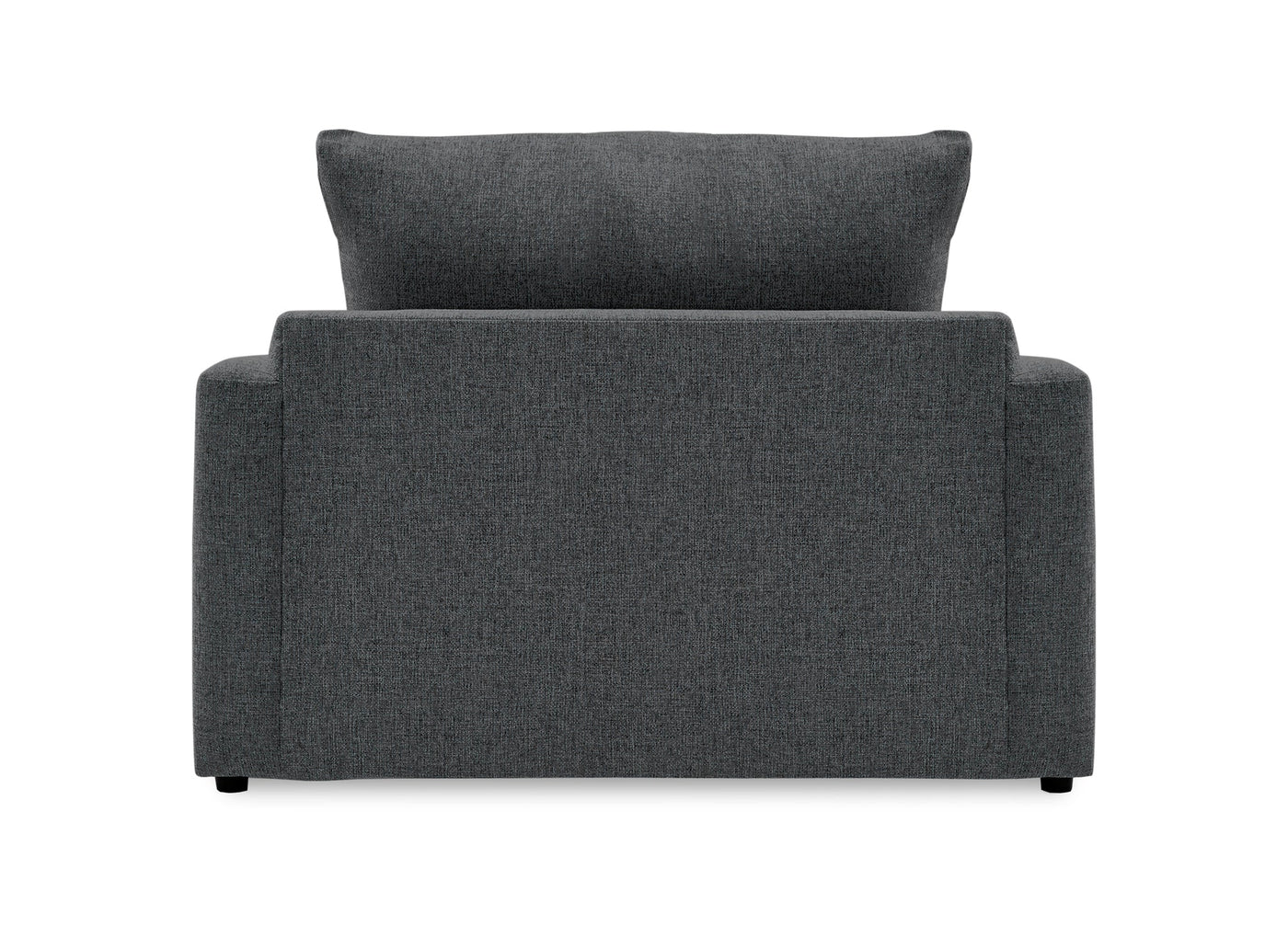 Harper Twin Sofa Bed with Memory Foam Mattress - Charcoal
