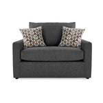 Harper Twin Sofa Bed with Memory Foam Mattress - Charcoal