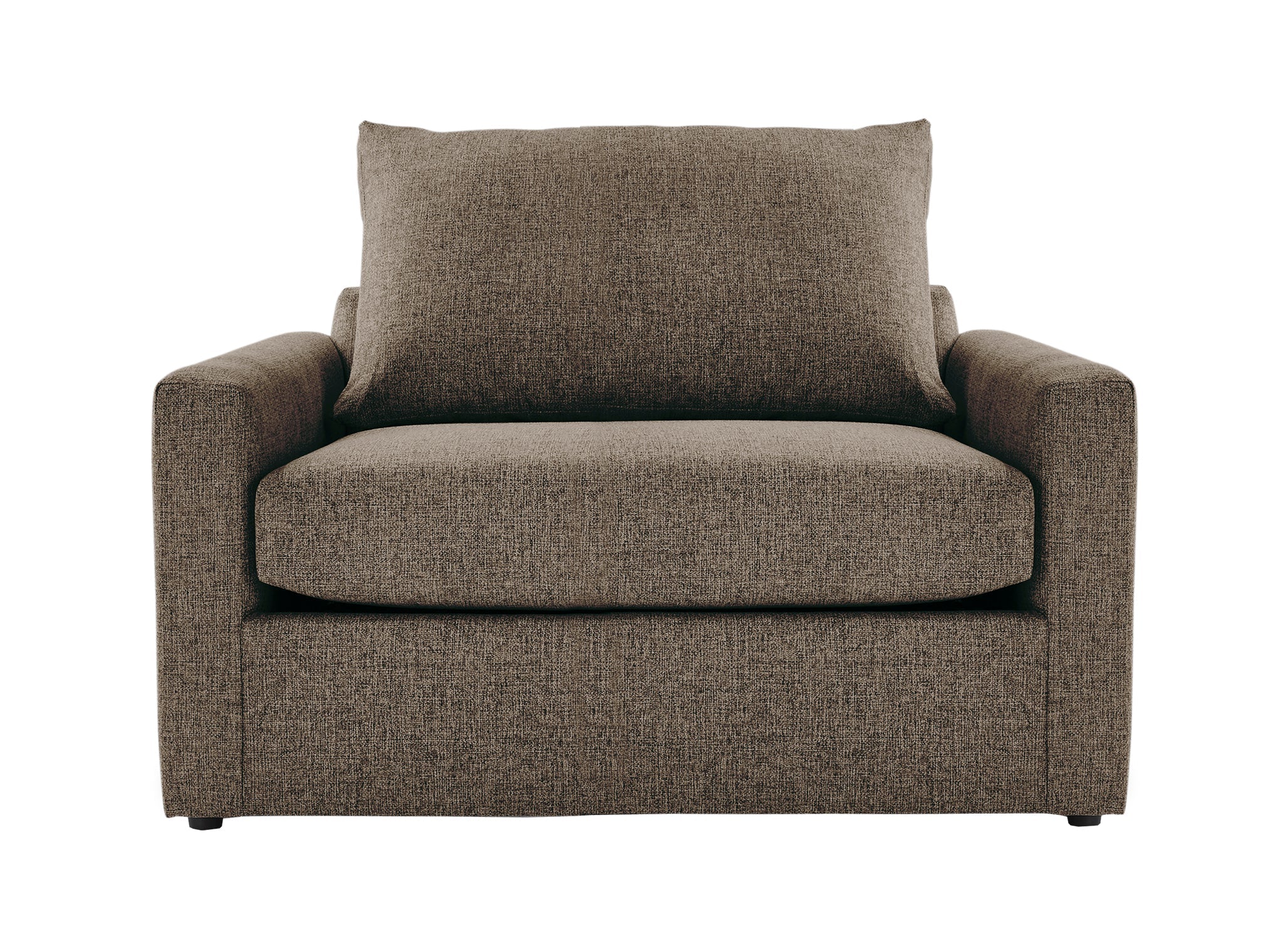 Harper Twin Sofa Bed with Memory Foam Mattress - Brown