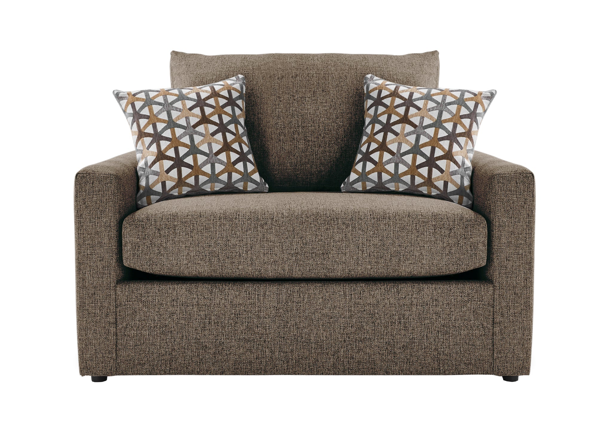 Harper Twin Sofa Bed with Memory Foam Mattress - Brown
