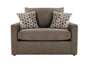 Harper Twin Sofa Bed with Memory Foam Mattress - Brown