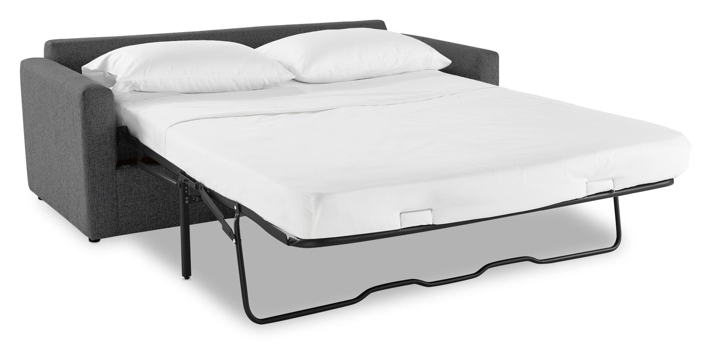 Harper Queen Sofa Bed with Innerspring Mattress - Charcoal