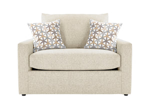 Harper Twin Sofa Bed with Memory Foam Mattress - Cream