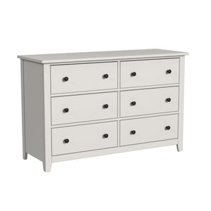 Lodge 6 Drawer Dresser - Cream