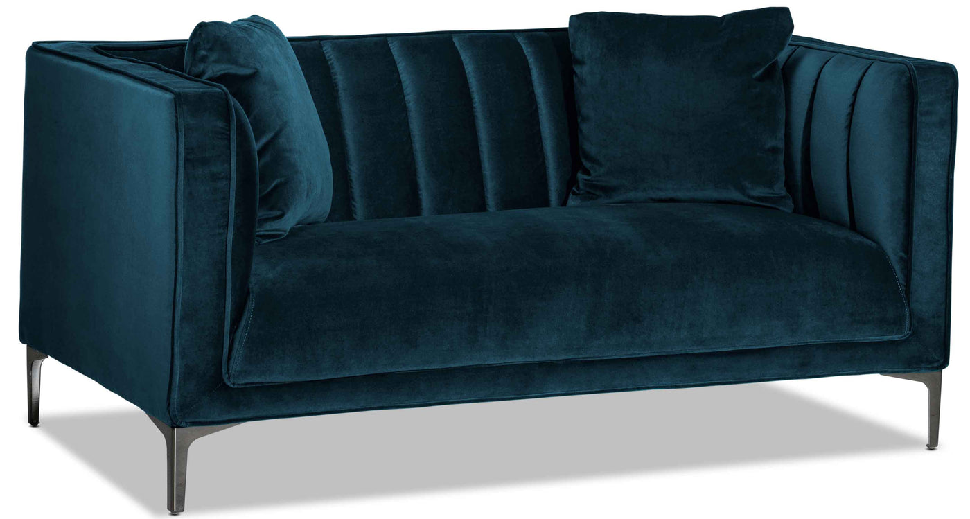 Celina Sofa, Loveseat and Chair Set - Blue