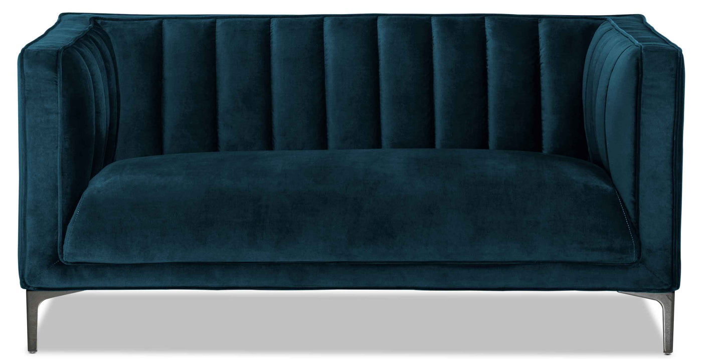 Celina Sofa and Loveseat Set - Blue