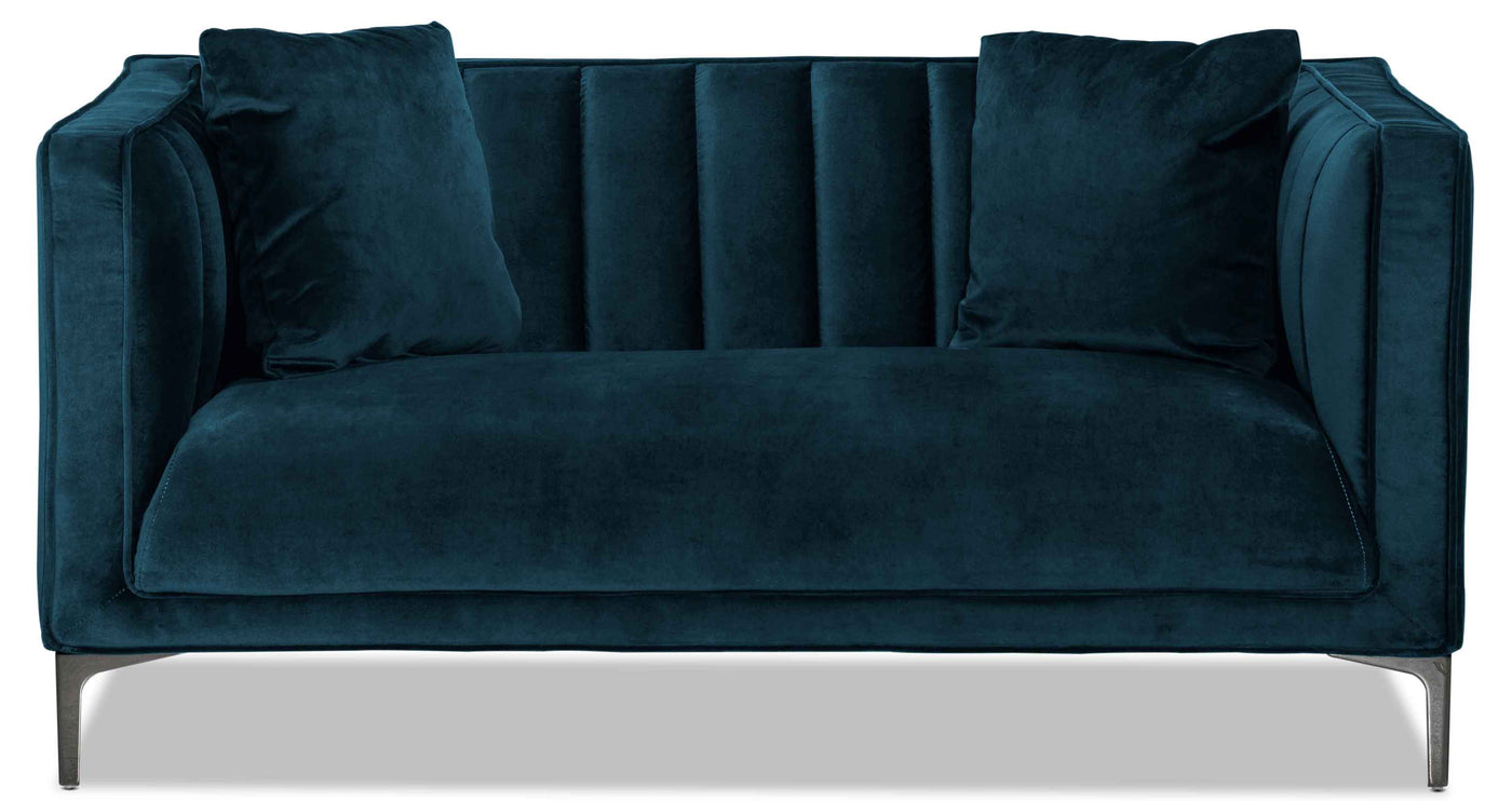 Celina Sofa and Loveseat Set - Blue