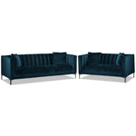 Celina Sofa and Loveseat Set - Blue